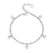 Load image into Gallery viewer, Brad&#39;s Deal Heart Bracelet, Multi Hearts Sterling - Blessed Be Boutique