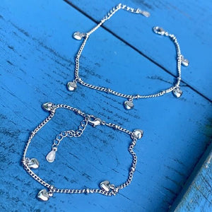 Brad's Deal Heart Bracelet, Multi Hearts Sterling - Blessed Be Boutique