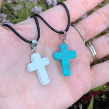 Load image into Gallery viewer, Stone Cross Pendants - Blessed Be Boutique