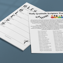 Load image into Gallery viewer, Teen Daily Gratitude Scripture Prompts - Blessed Be Boutique