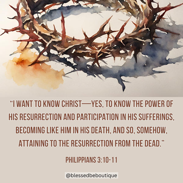 All I want is to know Christ and to experience the power of His resurrection