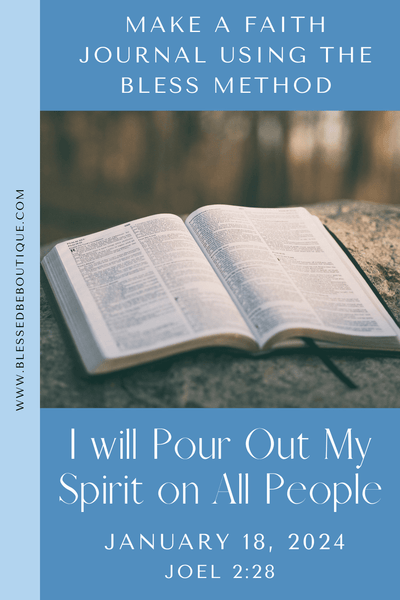 And afterward, I will pour out my Spirit on all people.