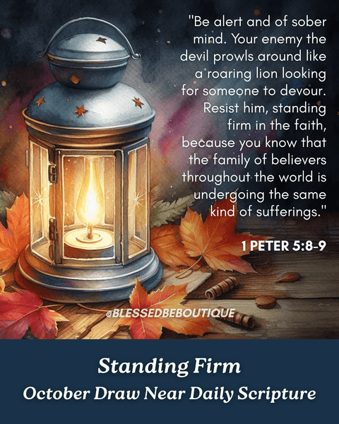 “Be alert and of sober mind." ~1 Peter 5:8-9