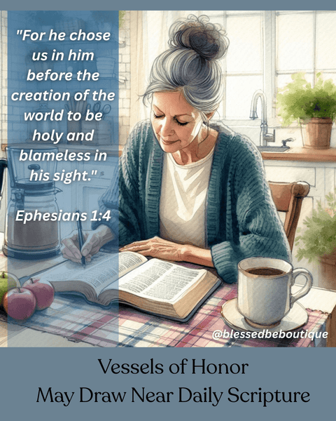 “For He chose us in Him before the creation of the world to be holy and blameless in His sight in love” ~Ephesians 1:4