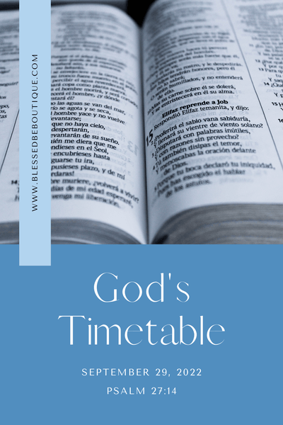 God's Timetable