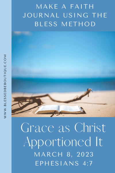 Grace As Christ Apportioned It
