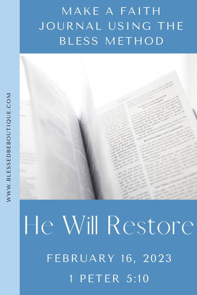 He Will Restore