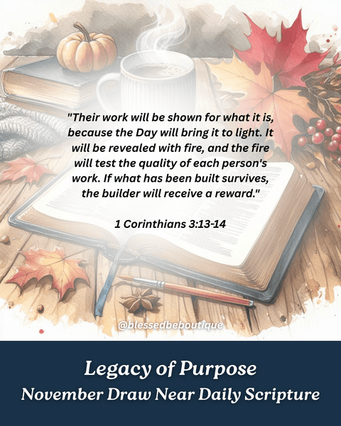 "If what has been built survives, the builder will receive a reward.” ~1 Corinthians 3:13-14