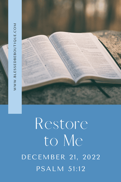 Restore to Me