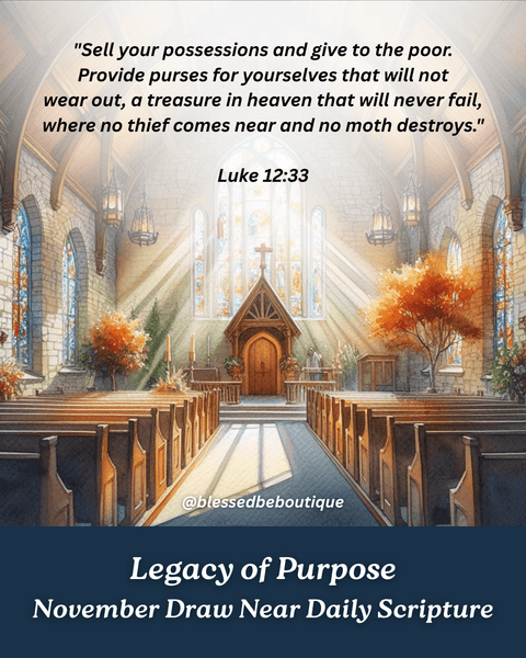 “Sell your possessions and give to the poor." ~Luke 12:33