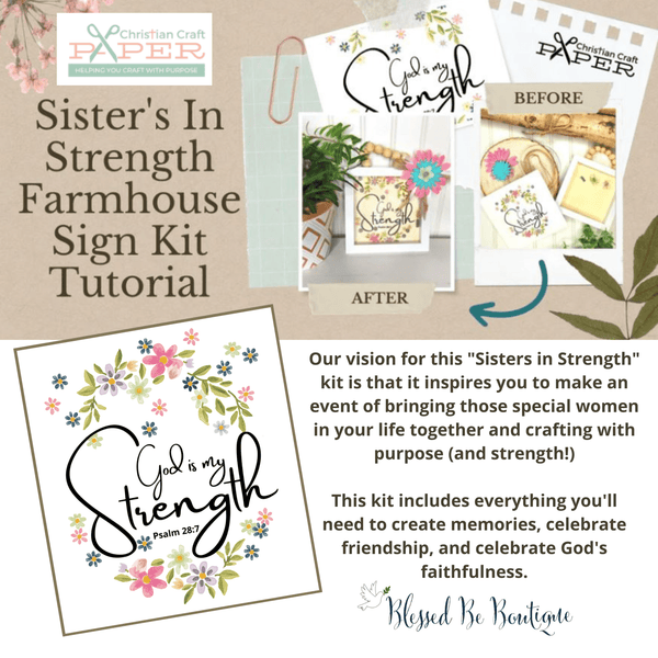Sisters in Strength DIY Decoupage Tutorial with Christian Craft Paper!