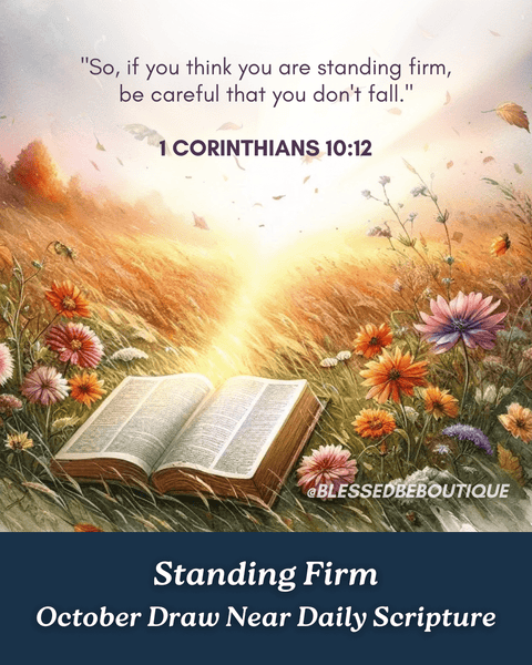 "So, if you think you are standing firm, be careful that you don't fall." ~1 Corinthians 10:12