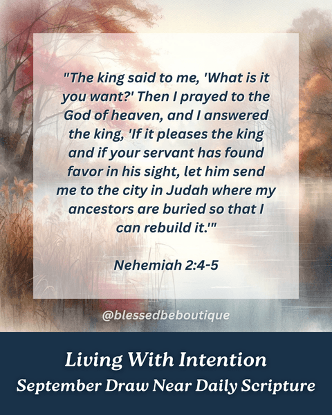 "Then I prayed to the God of heaven, and I answered the king," ~Nehemiah 2:4-5