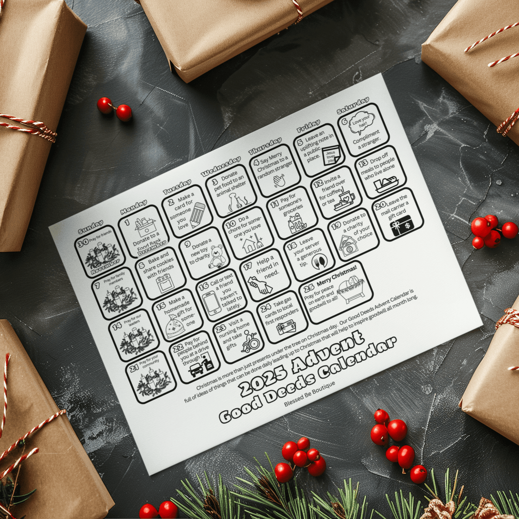 2025 Advent Good Deeds Calendar Digital Download - Blessed Be Boutique