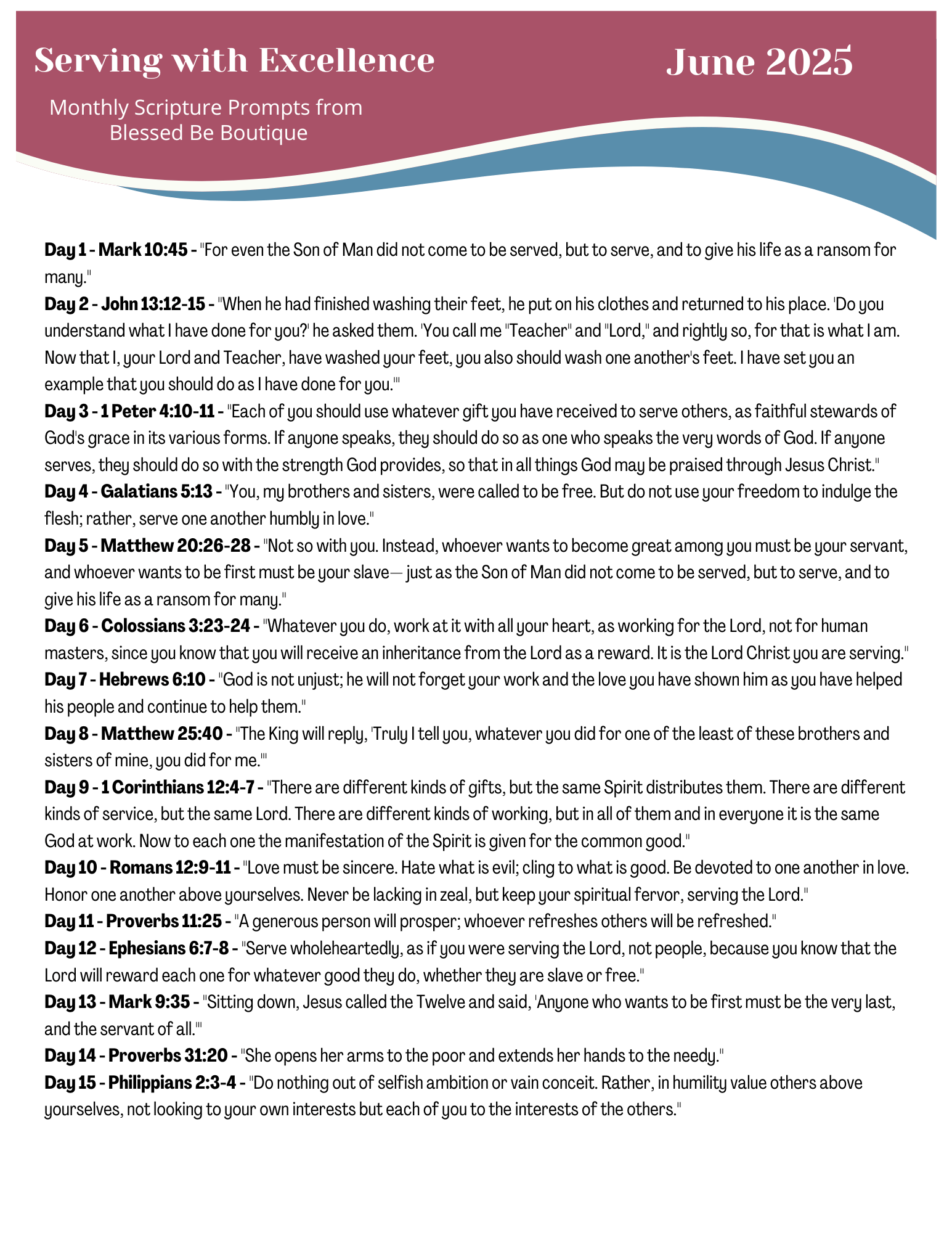 2025 June Scripture Journaling Prompts Digital Download – Blessed Be ...