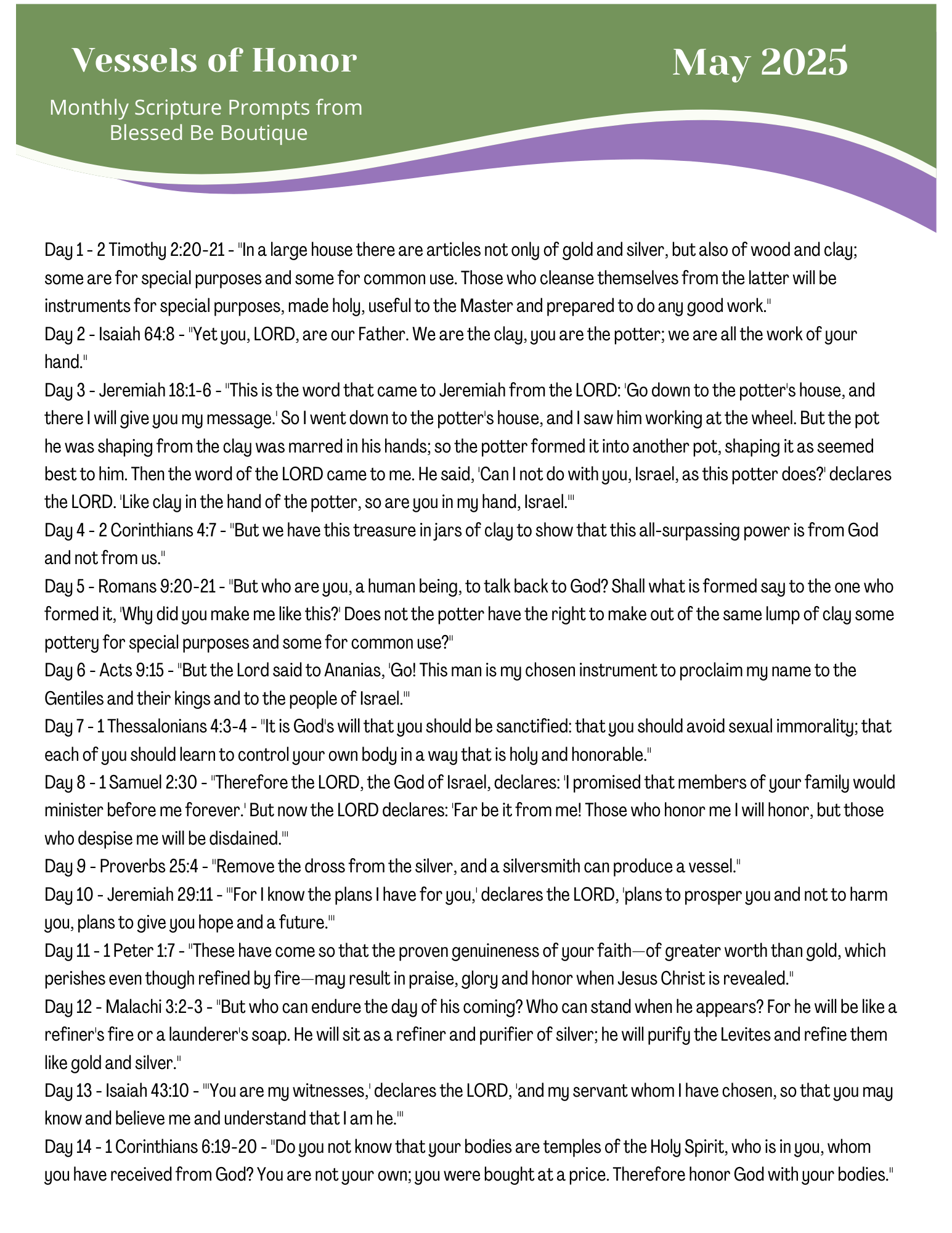 Blessed Boutique Scripture Writing.pdf 2025 May Scripture Journaling Prompts Digital Download – Blessed Be ...
