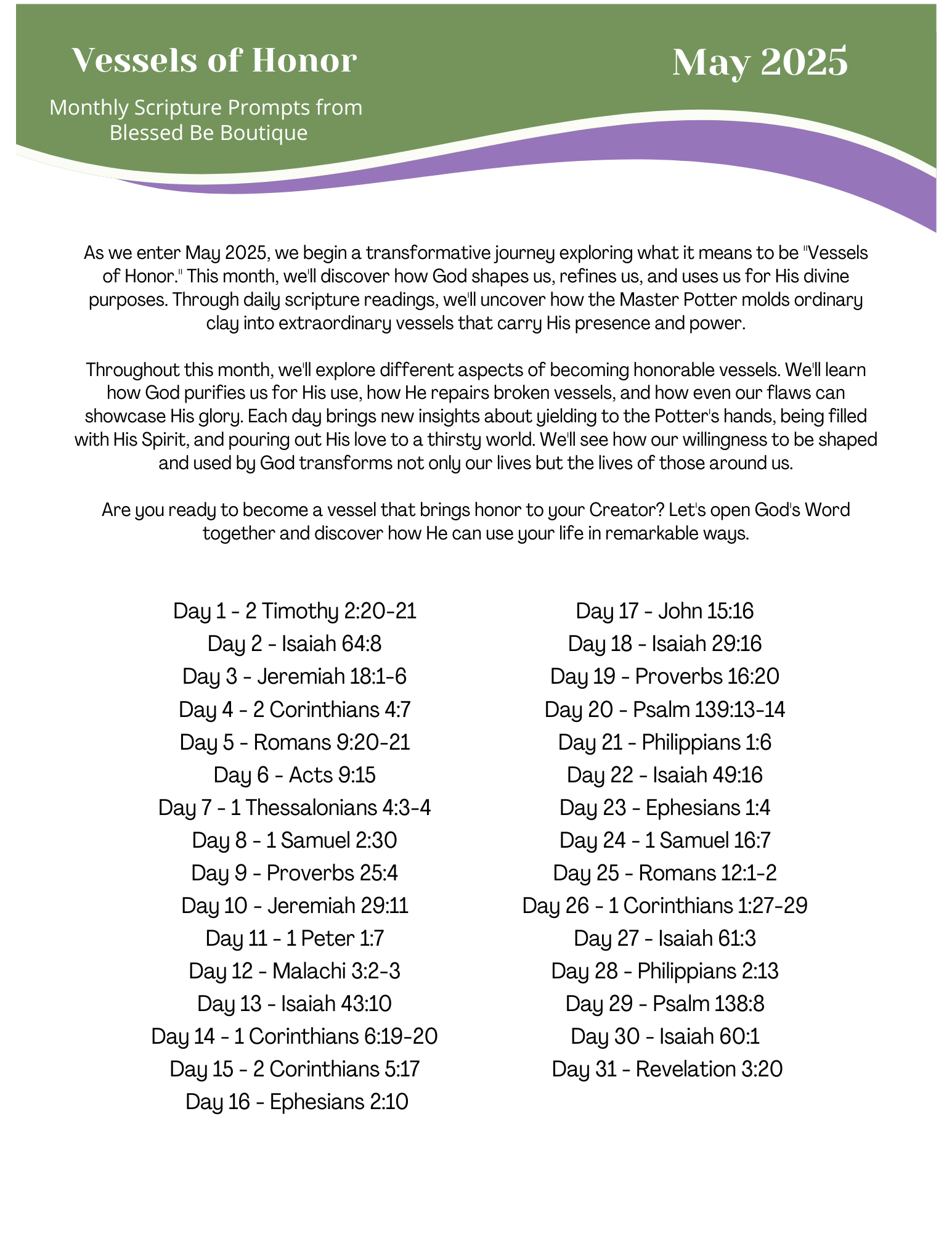 Blessed Boutique Scripture Writing.pdf 2025 May Scripture Journaling Prompts Digital Download – Blessed Be ...