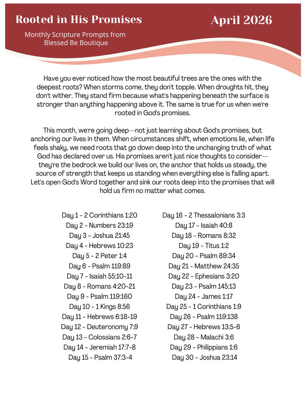 2026 April Scripture Journaling Prompts Digital Download - FREE ...