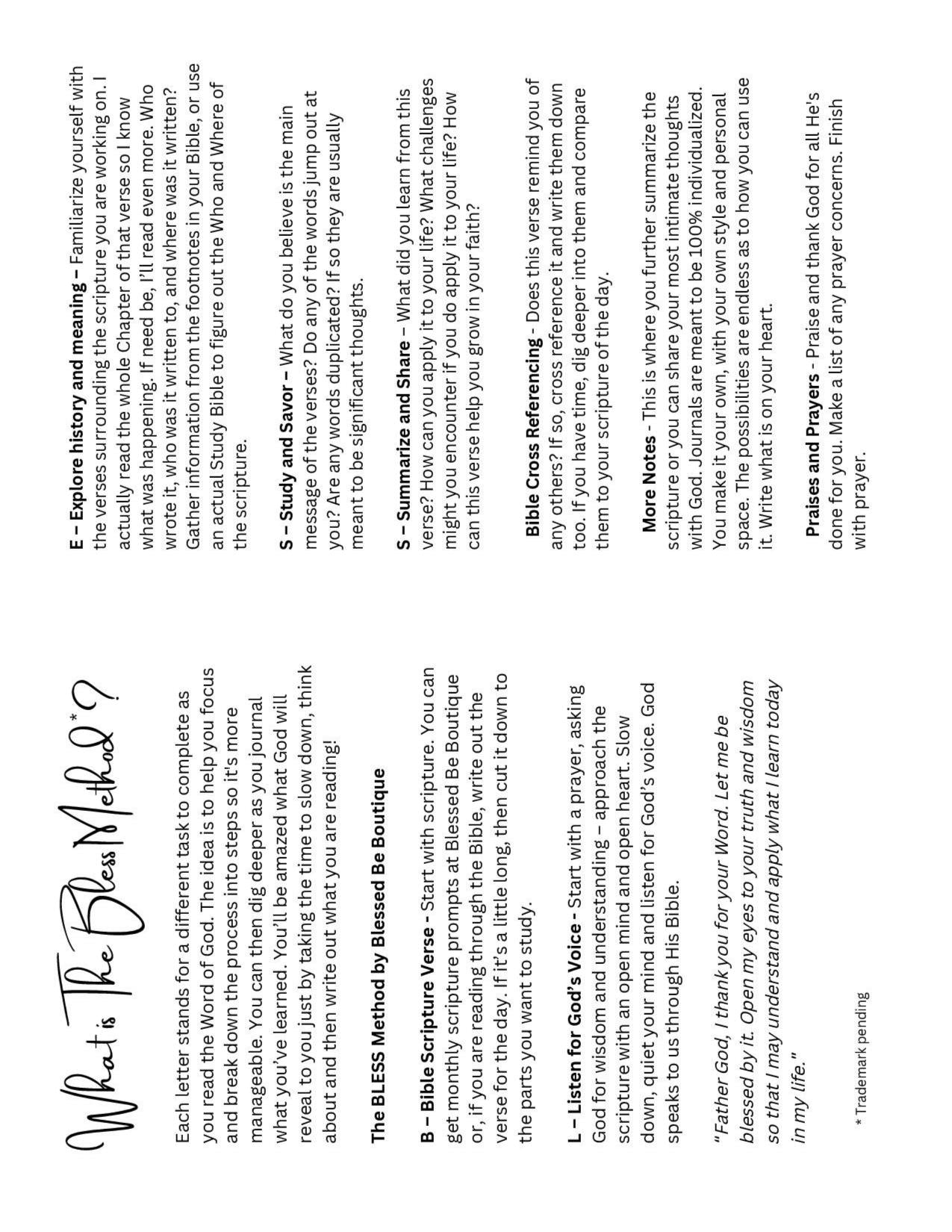 Side Note Samples Bible Side Notes Handouts – Blessed Be Boutique