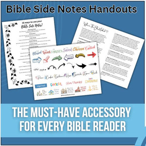 Bible Side Notes Handouts - Blessed Be Boutique