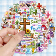 Load image into Gallery viewer, Bonus Cross Sticker Pack of 50! - Blessed Be Boutique