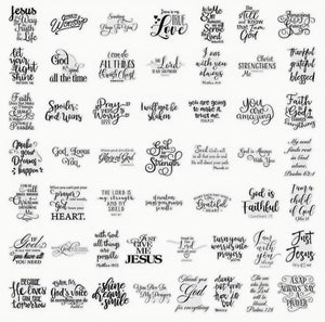 Clear PET Christian Stickers Pack - Blessed Be Boutique