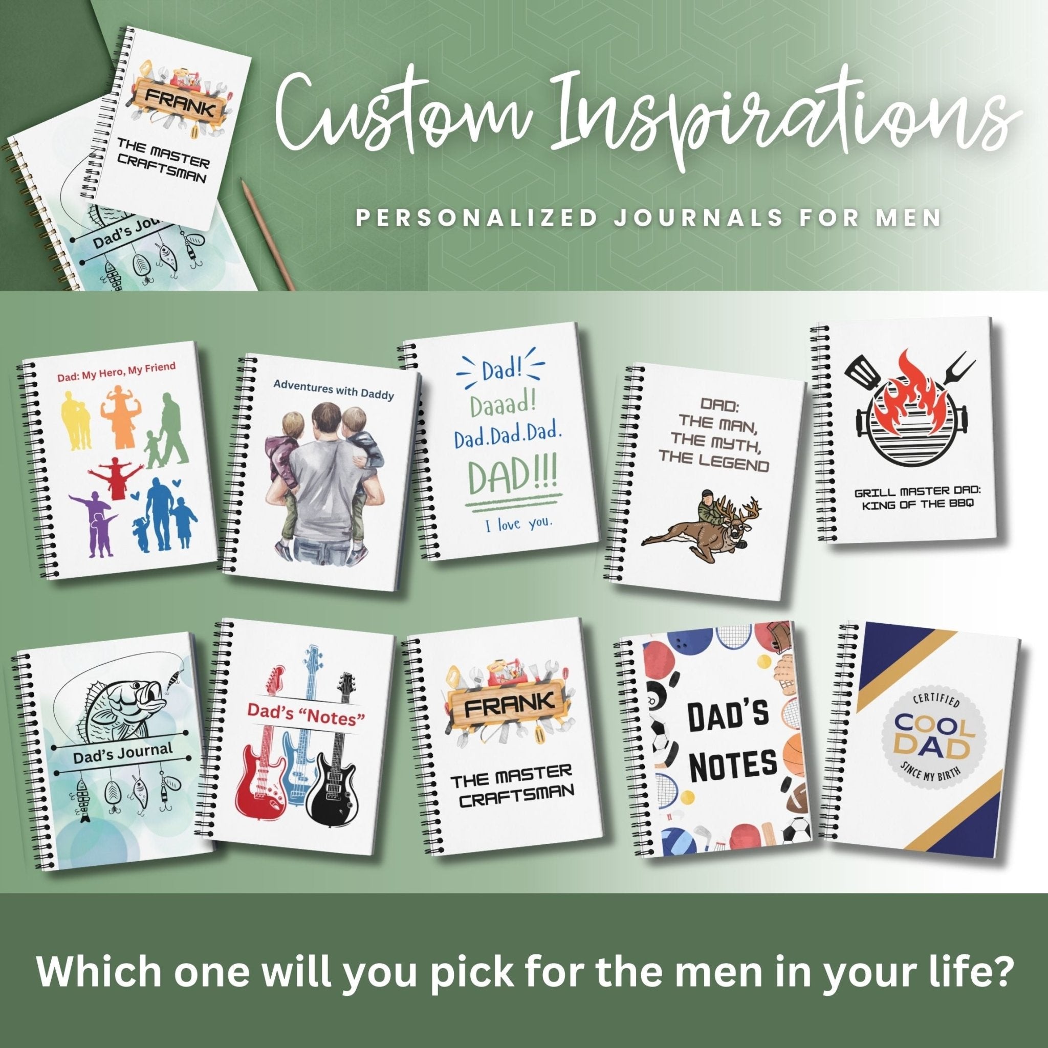 Dad's Personalized Journals - Blessed Be Boutique