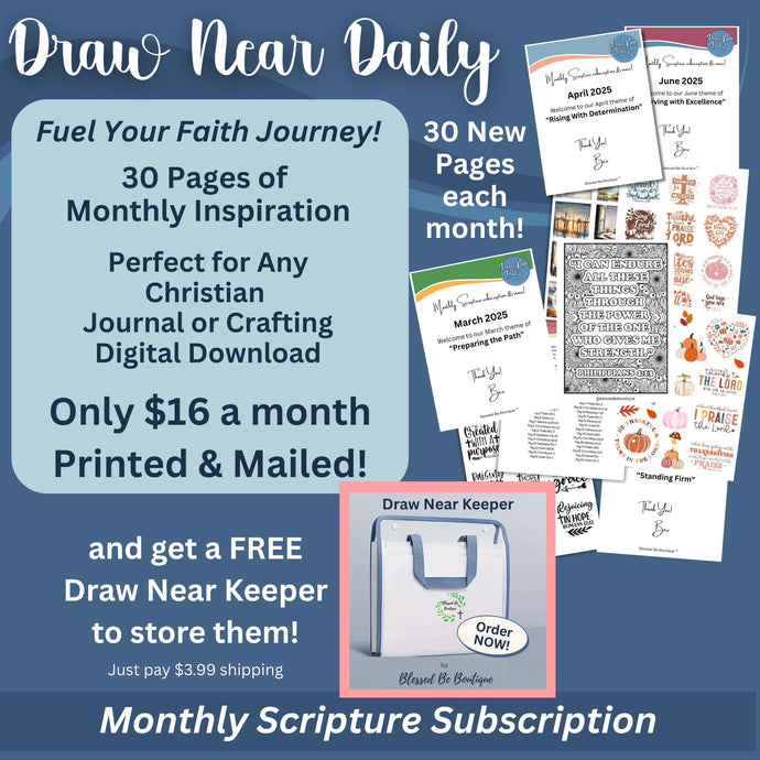 Draw Near Daily Christian Scripture Subscription Printed and Mailed - Blessed Be Boutique