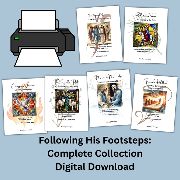 Following His Footsteps: Creative Blessings Club Previous Kit Journals Digital Downloads - Blessed Be Boutique