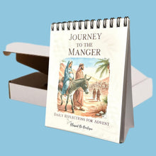 Load image into Gallery viewer, Journey to the Manger Advent Tabletop Spiral Flip Devotional - Blessed Be Boutique