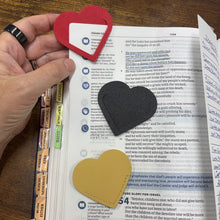 Load image into Gallery viewer, Leather Heart Bookmark Set - Blessed Be Boutique