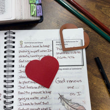 Load image into Gallery viewer, Leather Heart Bookmark Set - Blessed Be Boutique
