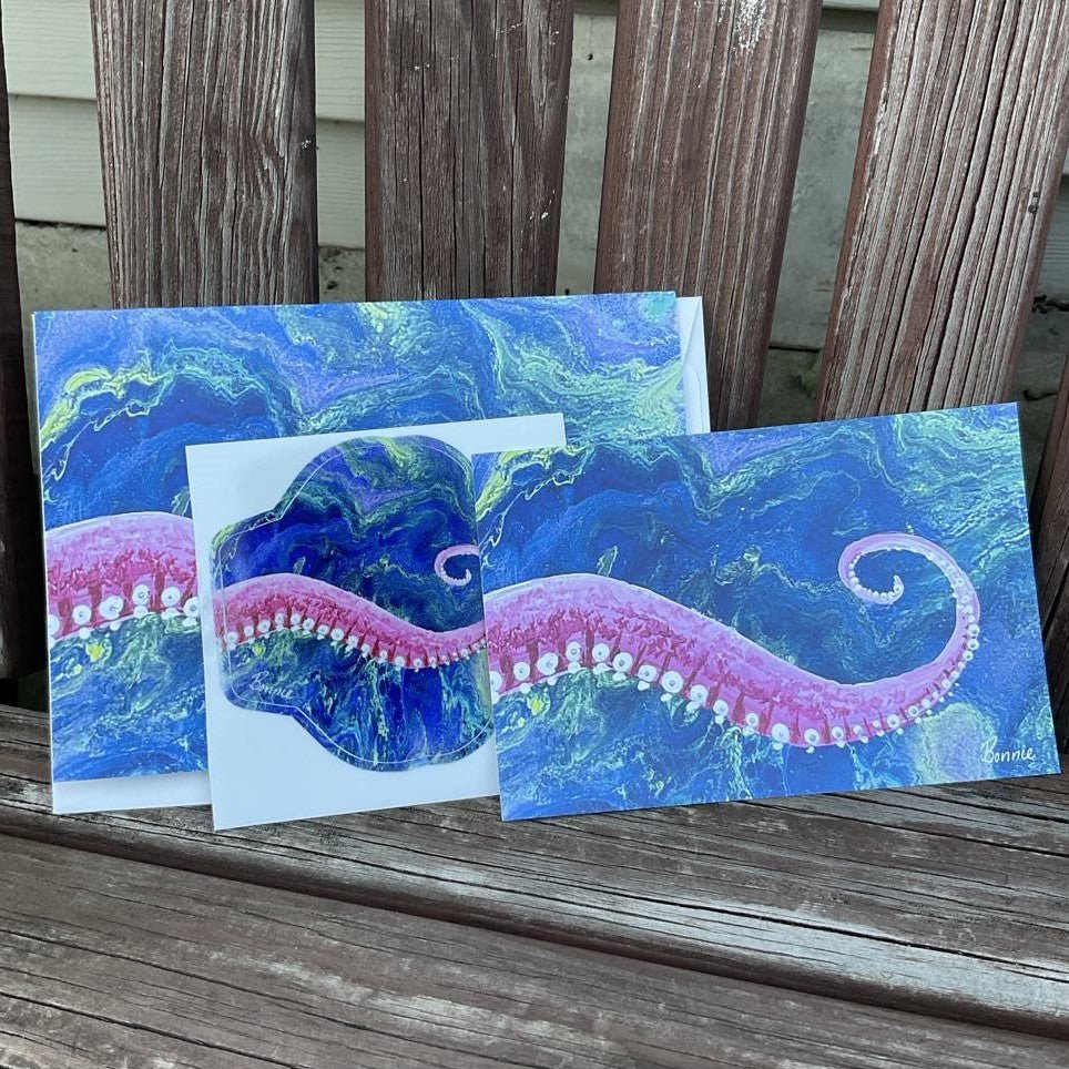 Original Artwork Gift Sets (Greeting Card, Postcard, & Sticker) - 7 Design Choices - Blessed Be Boutique