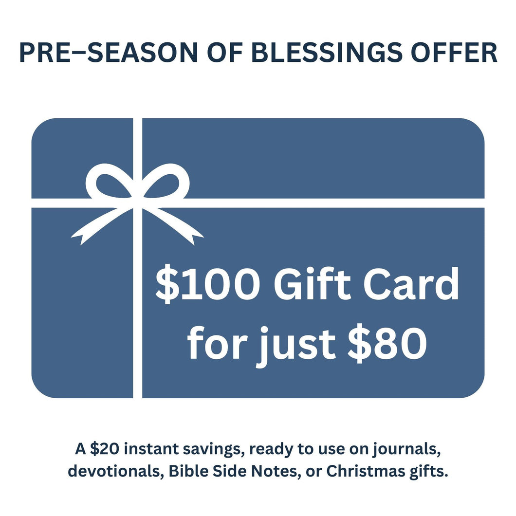 PRE–SEASON OF BLESSINGS OFFER ON GIFT CARDS - Blessed Be Boutique