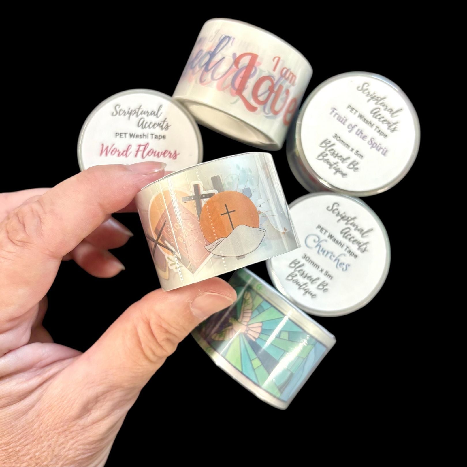 Scriptural Accents Premium PET Tape - Blessed Be Boutique