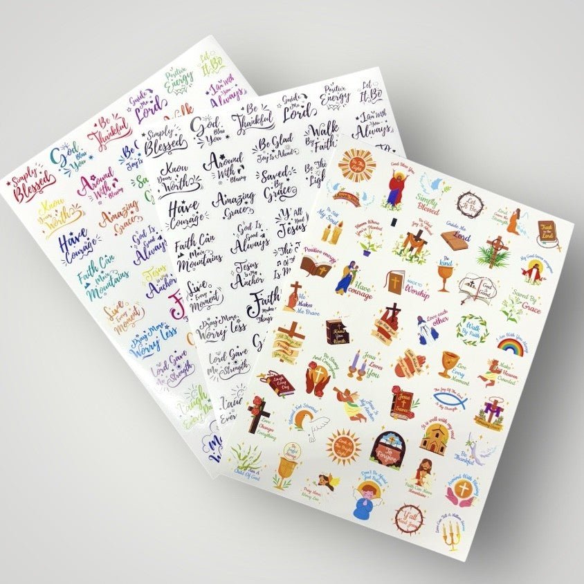 Blested Sticker Set of Simply Blessed Christian Sticker Sheets For You! – Blessed Be ...