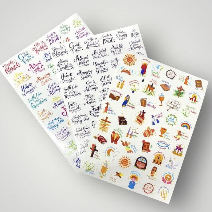 Set of Simply Blessed Christian Sticker Sheets For You! - Blessed Be Boutique