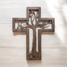 Load image into Gallery viewer, Tree of Life Walnut Cross - Blessed Be Boutique