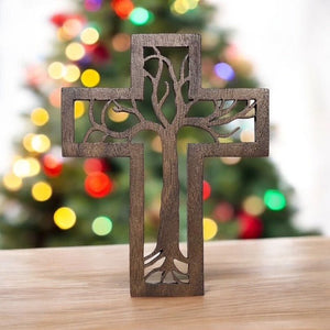 Tree of Life Walnut Cross - Blessed Be Boutique