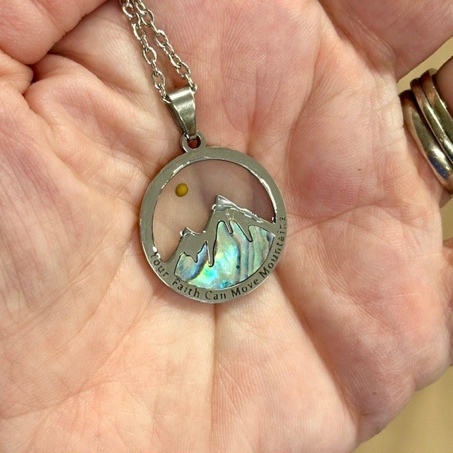Your Faith Can Move Mountains – Mustard Seed & Abalone Necklace - Blessed Be Boutique