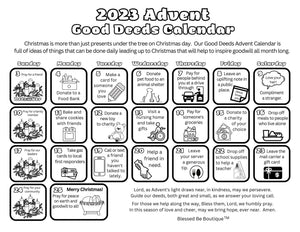 2023 Advent Good Deeds Calendar - Blessed Be Boutique