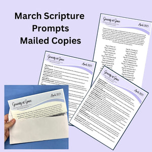 2023 March Scripture Journaling Prompts - Mailed Copies - Blessed Be Boutique