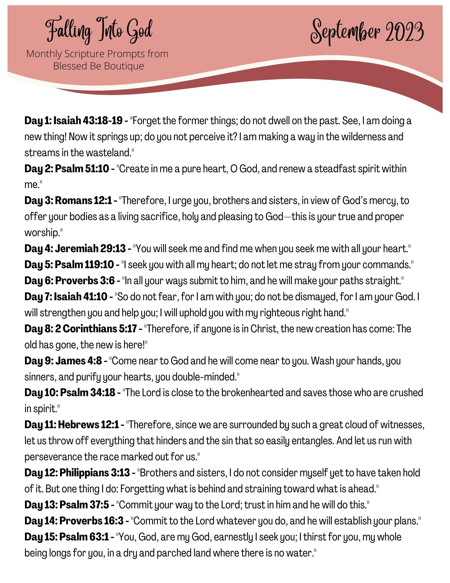 Blessed Boutique Scripture Writing.pdf 2023 September Scripture Journaling Prompts Digital Download – Blessed ...