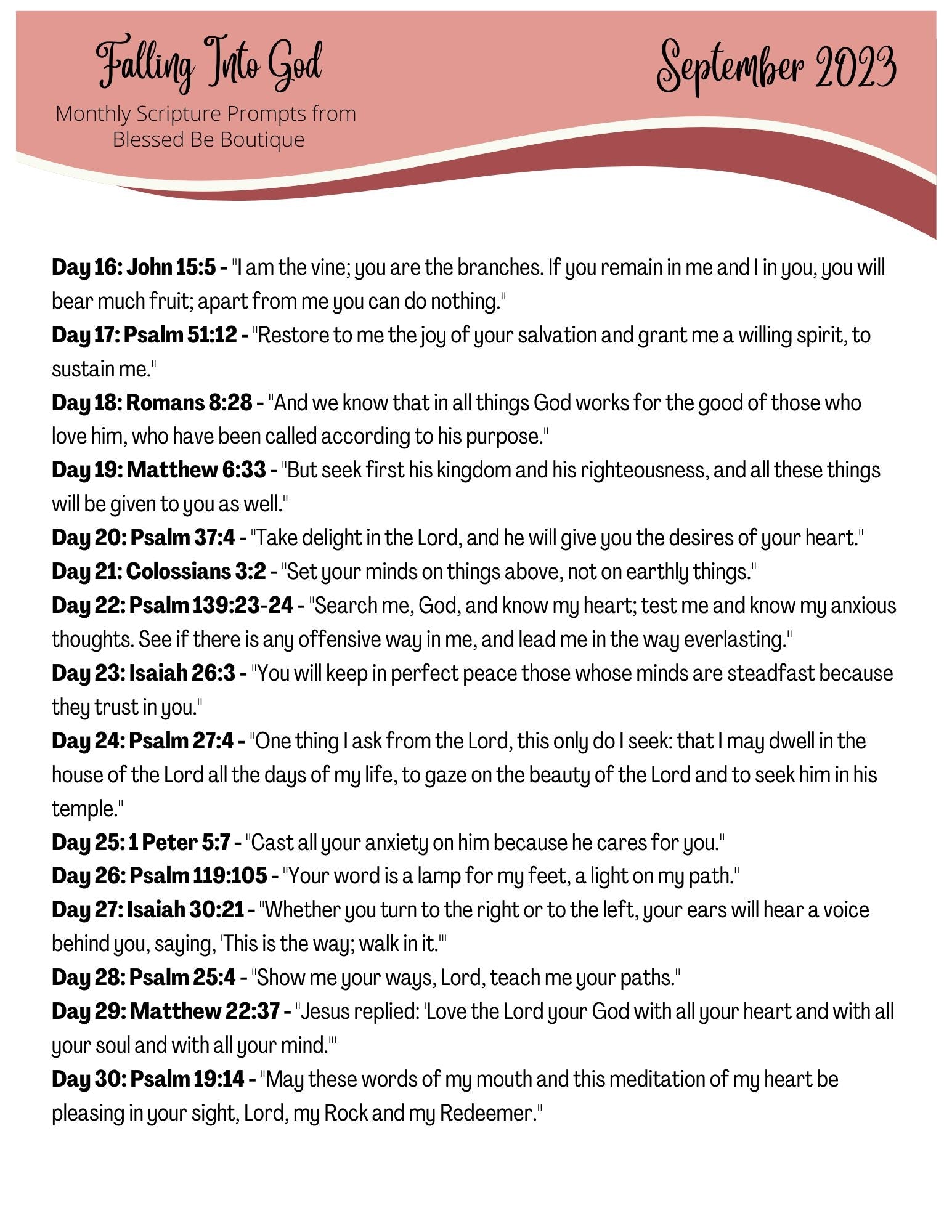 Blessed Boutique Scripture Writing.pdf 2023 September Scripture Journaling Prompts Digital Download – Blessed ...