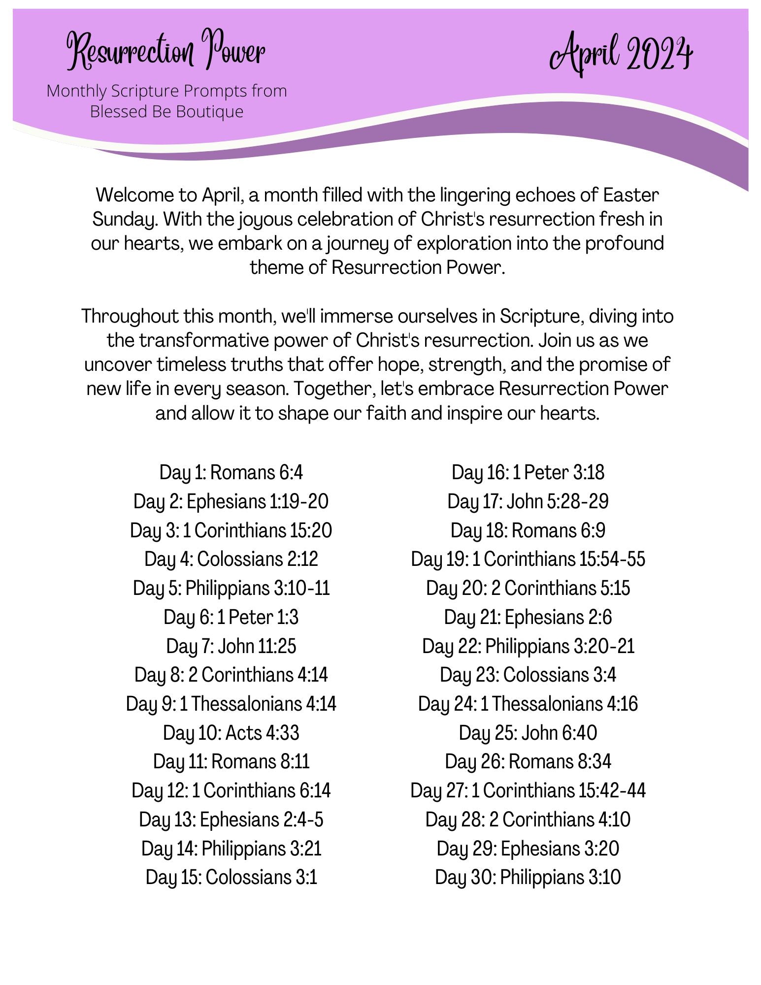April Newsletter Scripture 2024 April Scripture Journaling Prompts Digital Download – Blessed Be ...