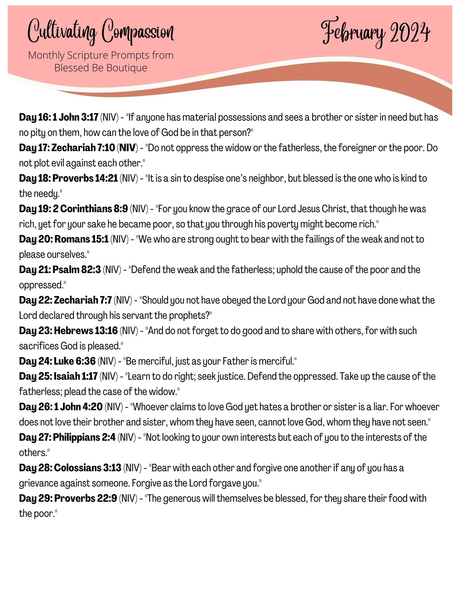 Blessed Boutique Scripture Writing.pdf 2024 February Scripture Journaling Prompts Digital Download – Blessed ...