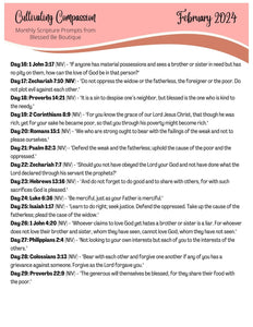 2024 February Scripture Journaling Prompts Digital Download - Blessed Be Boutique