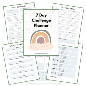 7 Day Challenge Planner - Blessed Be Boutique