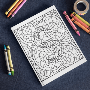 Alphabet Stained Glass Coloring Pages - Blessed Be Boutique