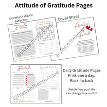 Load image into Gallery viewer, Attitude of Daily Gratitude Digital Download Pages - Blessed Be Boutique